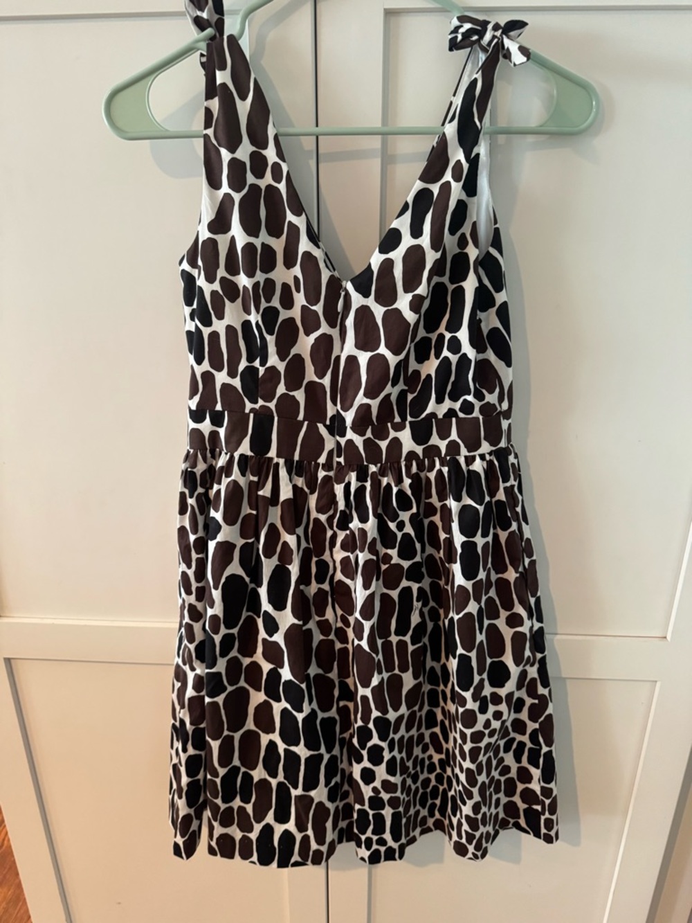 Trina Turk Brown and White Giraffe-Print Mini Dress - Picture 3 of 4